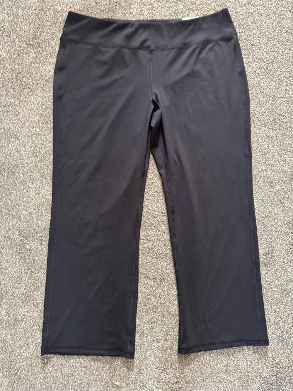 Tek Gear Black Essential Soft Yoga Pants high-rise/bootcut